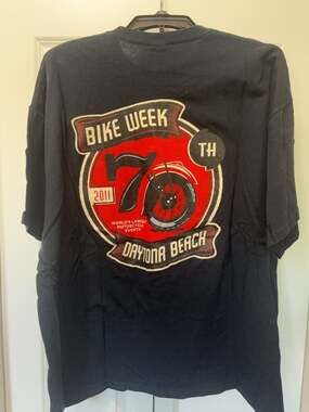 Gildan 2011 Daytona Beach Bike Week 70th Anniversary T-Shirt 2XL